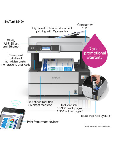 PRINTER COP SCAN FAX L6490 ECOTANK C11CJ88403 EPSON