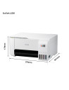 Imprimanta Multifunctionala inkjet color EPSON EcoTank L3256 CISS, A4, USB, Wi-Fi, Alb