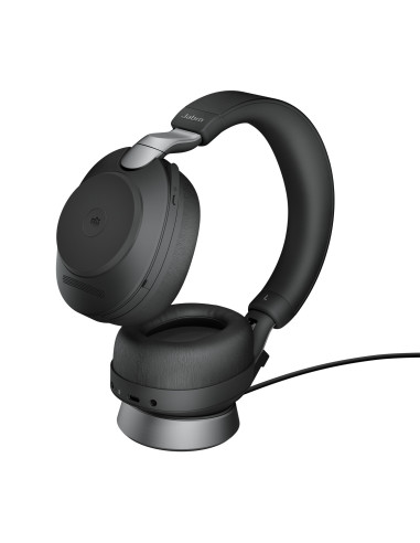 28599-999-989,Casti cu microfon Jabra Evolve2 85, Link380a MS Stereo Stand, Bluetooth/3.5mm jack/USB-C, Negru