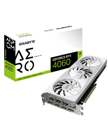 GV-N4060AERO OC-8GD,Placa video Gigabyte nVidia GeForce RTX 4060 AERO OC 8GB, GDDR6, 128bit
