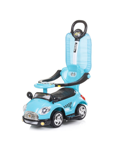 ROCSC0231BL,Masinuta de impins Chipolino Super Car blue cu maner si copertina