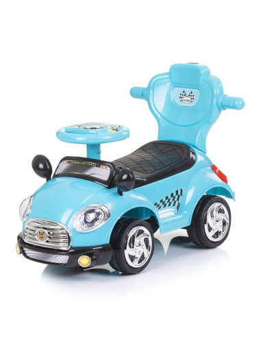 ROCSC0231BL,Masinuta de impins Chipolino Super Car blue cu maner si copertina