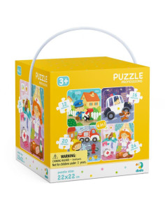 DO300131,Puzzle 4 in 1 - Meserii (12, 16, 20, 24 piese)