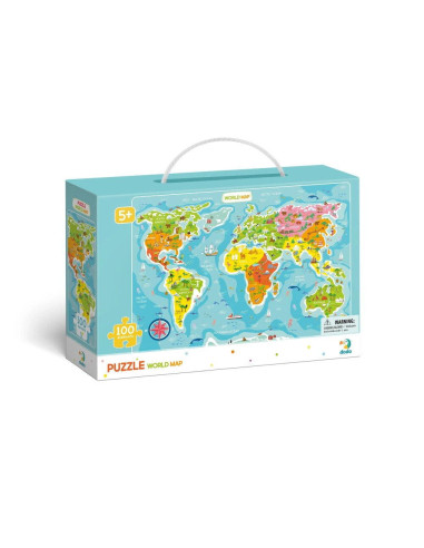 DO300123,Puzzle - Continentele lumii (100 piese)