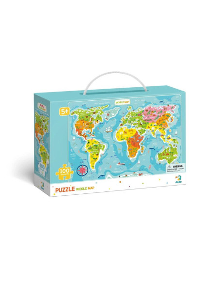 DO300123,Puzzle - Continentele lumii (100 piese)