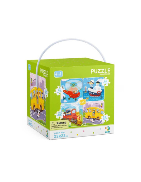 DO300132,Puzzle 4 in 1 - Vehicule (12, 16, 20, 24 piese)