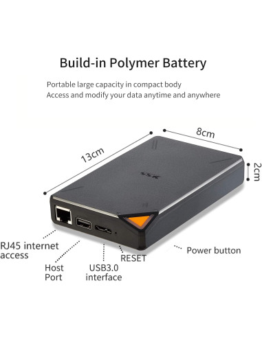NAS SSK Cloud SSM-F200 Portable Smart WiFi Storage negru Open