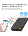 NAS SSK Cloud SSM-F200 Portable Smart WiFi Storage negru Open