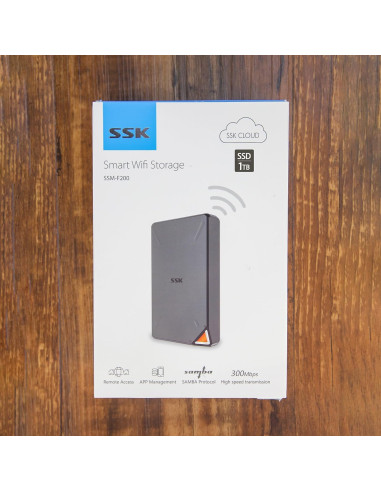 NAS SSK Cloud SSM-F200 Portable Smart WiFi Storage negru Open