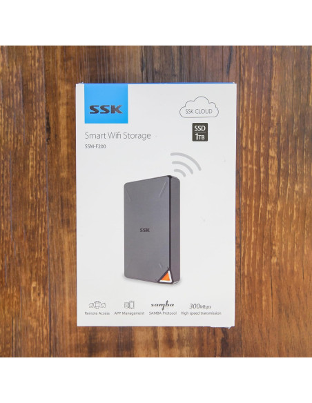 NAS SSK Cloud SSM-F200 Portable Smart WiFi Storage negru Open
