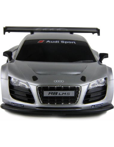 Ras46800_Argintiu,Masina Cu Telecomanda Audi R8 Argintiu Cu Scara 1 La 24