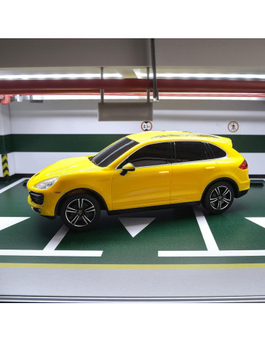 Ras46100_Galben,Masina Cu Telecomanda Porsche Cayenne Turbo Galben Cu Scara 1 La 24