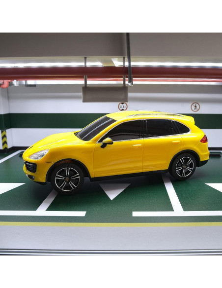 Ras46100_Galben,Masina Cu Telecomanda Porsche Cayenne Turbo Galben Cu Scara 1 La 24