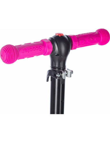 BN-67303,Trotineta Zik Zak cu lumini LED pentru fetite, Pliabila si compacta, Platforma antiderapanta, Ghidon reglabil, Rulmenti