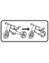 BN-48822,Bicicleta/tricicleta fara pedale din lemn, 2 in 1, Functie de bicicleta echilibru, Scaun reglabil, Roti ajustabile, Man
