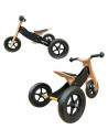 BN-42868,Bicicleta/tricicleta fara pedale din lemn, 2 in 1, Functie de bicicleta echilibru, Sa reglabila, Manere antiderapante, 