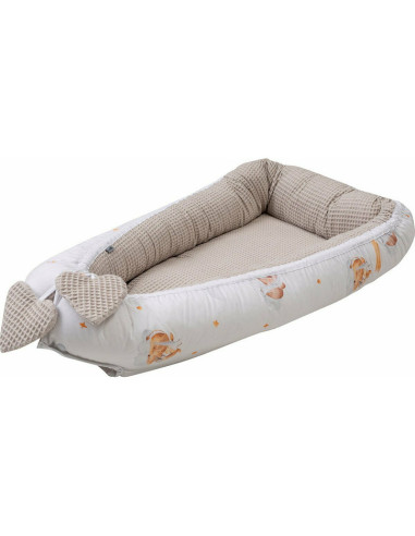 BN-47696,Cosulet reversibil pentru bebelusi, Dimensiune 95 x 60 x 20 cm, De la nastere pana la 4 luni, Bubaba, Sleepy Animals, B