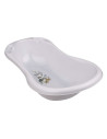BN-4052396092851,Cadita ergonomica de baie cu dop de scurgere, Maria, 84 x 49 x 30 cm, Keeeper, Bambi, Nordic White