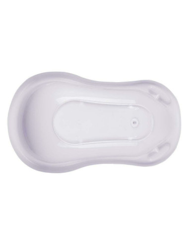 BN-4052396092851,Cadita ergonomica de baie cu dop de scurgere, Maria, 84 x 49 x 30 cm, Keeeper, Bambi, Nordic White