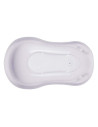 BN-4052396092851,Cadita ergonomica de baie cu dop de scurgere, Maria, 84 x 49 x 30 cm, Keeeper, Bambi, Nordic White
