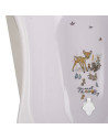 BN-4052396092851,Cadita ergonomica de baie cu dop de scurgere, Maria, 84 x 49 x 30 cm, Keeeper, Bambi, Nordic White