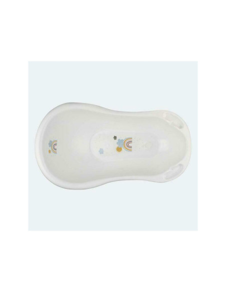 BN-4052396093124,Cadita ergonomica de baie cu dop de scurgere, Maria, 84 x 49 x 30 cm, Keeeper, Rainbow