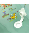 BN-4052396083163,Cadita ergonomica de baie cu dop de scurgere, Maria, 84 x 49 x 30 cm, Keeeper, Funny Farm, Green