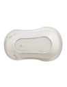 BN-4052396058925,Cadita ergonomica de baie cu dop de scurgere, Maria, 84 x 49 x 30 cm, Keeeper, Hippo, White