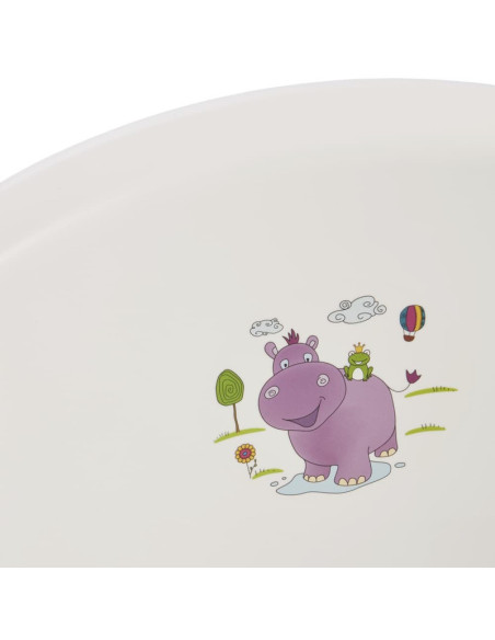 BN-4052396058925,Cadita ergonomica de baie cu dop de scurgere, Maria, 84 x 49 x 30 cm, Keeeper, Hippo, White