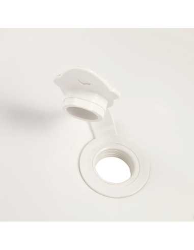 BN-4052396058925,Cadita ergonomica de baie cu dop de scurgere, Maria, 84 x 49 x 30 cm, Keeeper, Hippo, White