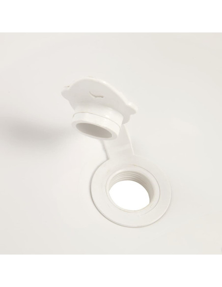 BN-4052396058925,Cadita ergonomica de baie cu dop de scurgere, Maria, 84 x 49 x 30 cm, Keeeper, Hippo, White