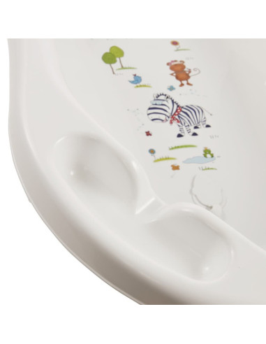 BN-4052396058925,Cadita ergonomica de baie cu dop de scurgere, Maria, 84 x 49 x 30 cm, Keeeper, Hippo, White