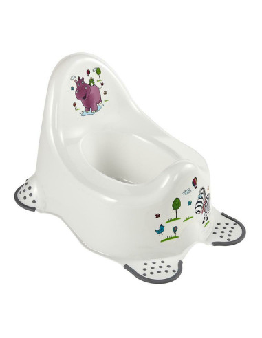 BN-4052396001525,Olita copii anatomica, Adam, Cu functie antialunecare, Cu spatar inalt, 38 x 27 x 23.5 cm, Keeeper, Hippo, Whit