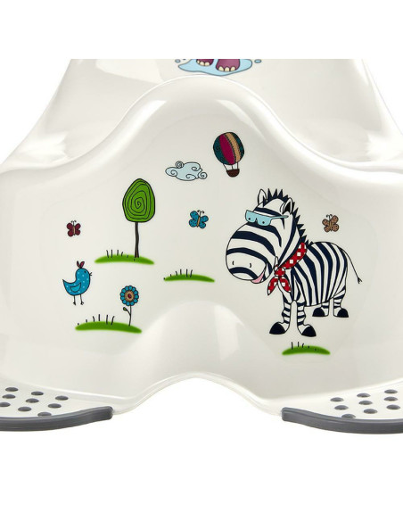 BN-4052396001525,Olita copii anatomica, Adam, Cu functie antialunecare, Cu spatar inalt, 38 x 27 x 23.5 cm, Keeeper, Hippo, Whit