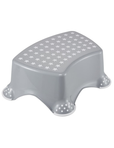 BN-4052396045000,Inaltator de baie antiderapant, Tomek, Cu baza antialunecare, 40.5 x 28.5 x 14 cm, Keeeper, Stars, Nordic Grey