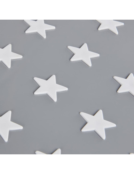 BN-4052396045000,Inaltator de baie antiderapant, Tomek, Cu baza antialunecare, 40.5 x 28.5 x 14 cm, Keeeper, Stars, Nordic Grey