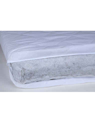 BN-MAT_LTX_140,Saltea pentru patut YappyLatex din cocos si latex, YappyKids, 140x70x8 cm, Alb