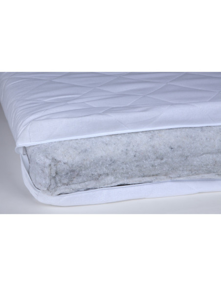 BN-MAT_LTX_140,Saltea pentru patut YappyLatex din cocos si latex, YappyKids, 140x70x8 cm, Alb