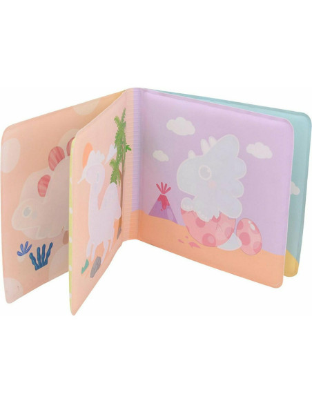 BN-22276,Happy World - Carticica de colorat pentru baita, Cu dinozauri, 15 x 3 x 20 cm, 6 luni - 4 ani, Multicolor
