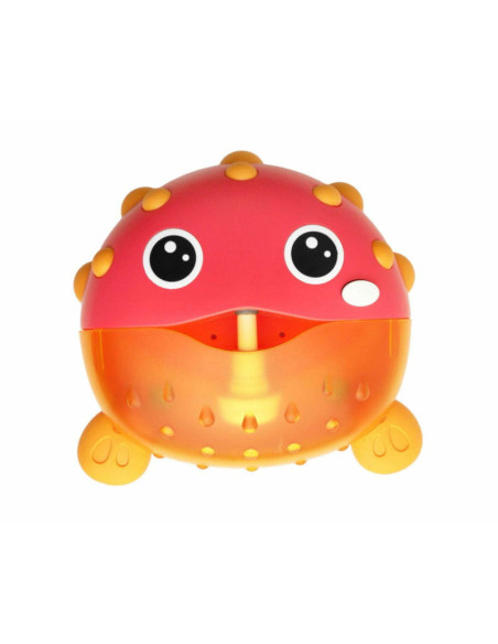 BN-BL038,Bocioland - Jucarie Interactiva de baie, Peste cu difuzor pentru baloane de spuma si muzica, Fixare cu Ventuze, Rosu, 2