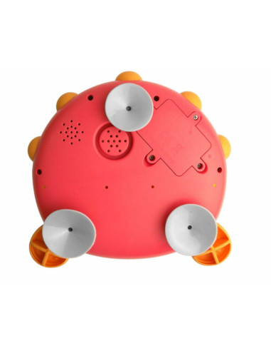 BN-BL038,Bocioland - Jucarie Interactiva de baie, Peste cu difuzor pentru baloane de spuma si muzica, Fixare cu Ventuze, Rosu, 2