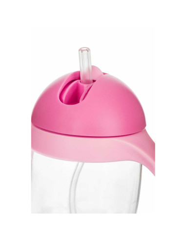 BN-BOC0544,Bocioland - Cana de apa cu pai si manere, 300 ml, 6 luni+, Pink