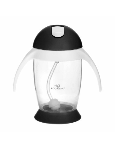 BN-BOC0542,Bocioland - Cana de apa cu pai si manere, 300 ml, 6 luni+, Black