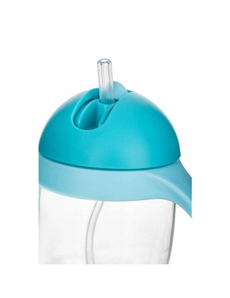 BN-BOC0543,Bocioland - Cana de apa cu pai si manere, 300 ml, 6 luni+, Blue