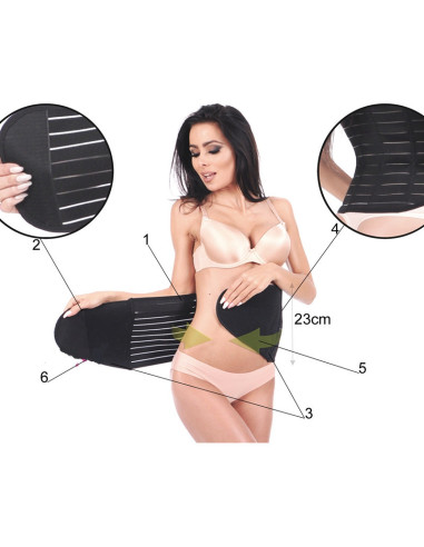 BN-QM_UNIVERSAL_BELT_B,Qmini - Centura postnatala abdominala, Reglabila, Cu Velcro, Beige