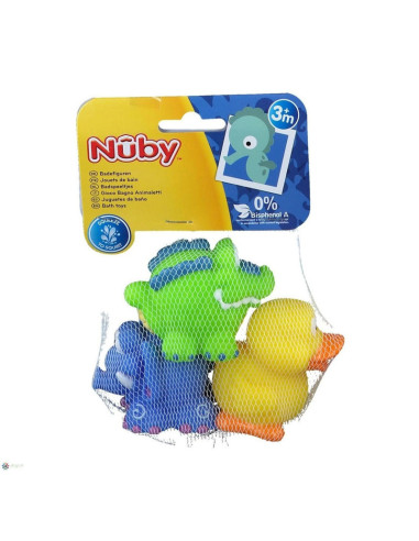 BN-ID6022,Nuby - Jucarii de baie in forma de animaute, Fara BPA, 4+ luni, Multicolor