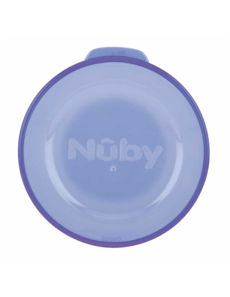 BN-NV0414002PINK,Nuby - Cana magica, 360°, Cu supapa din silicon, Cu capac, 300 ml, 6+ luni, Roz/Mov