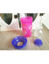 BN-NV0414002PINK,Nuby - Cana magica, 360°, Cu supapa din silicon, Cu capac, 300 ml, 6+ luni, Roz/Mov