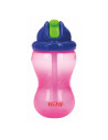 BN-NV0404001PI,Nuby - Cana cu pai anti-alunecare, Cu inchidere etansa, Plastic, 360 ml, 12+ luni, Roz