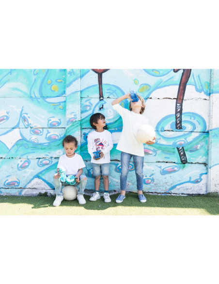 BN-NV0404001BL,Nuby - Cana cu pai anti-alunecare, Cu inchidere etansa, Plastic, 360 ml, 12+ luni, Albastru inchis